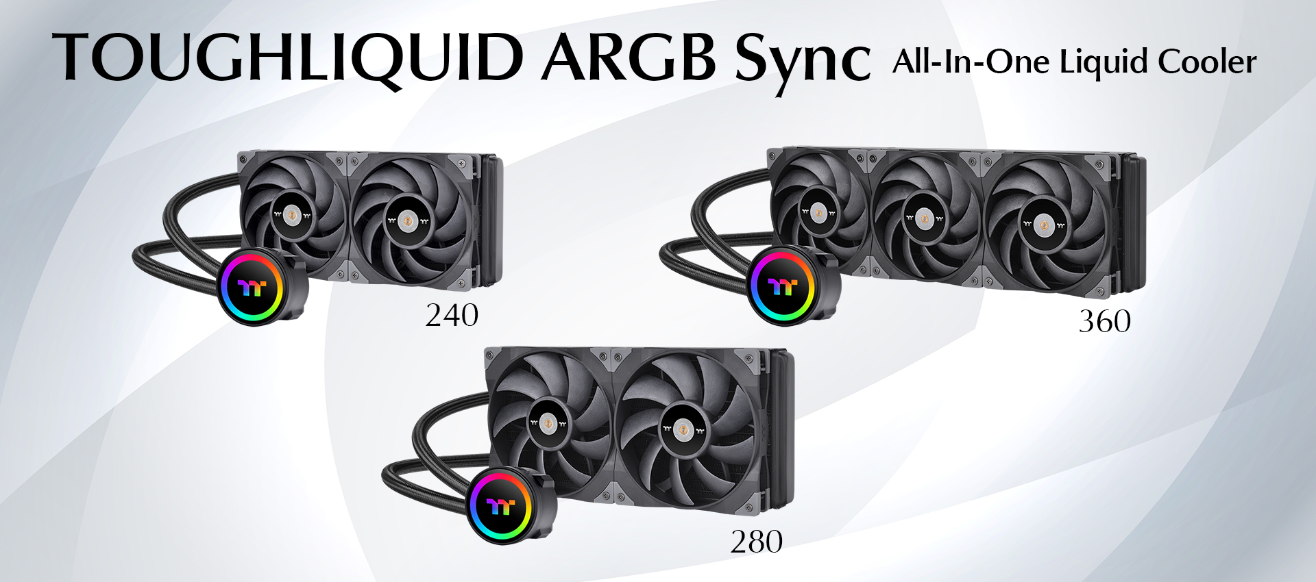 Thermaltake Announces TOUGHLIQUID 240/280/360 ARGB Sync All-In-One Liquid Coolers