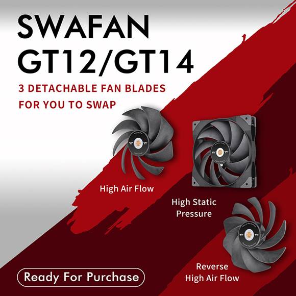 Thermaltake’s New SWAFAN GT12/14 PC Cooling Fan  