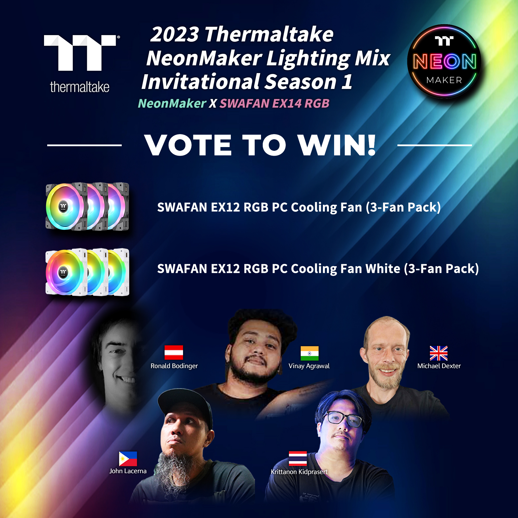 2023 Thermaltake NeonMaker Lighting Mix Invitational Season 1 Final Voting Starts Today