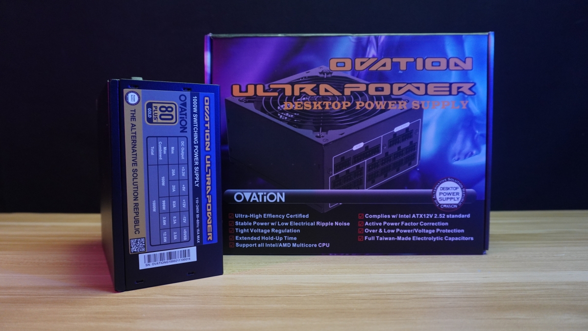 OVATION ULTRA POWER 1000W 80+ Gold Power Supply Overview