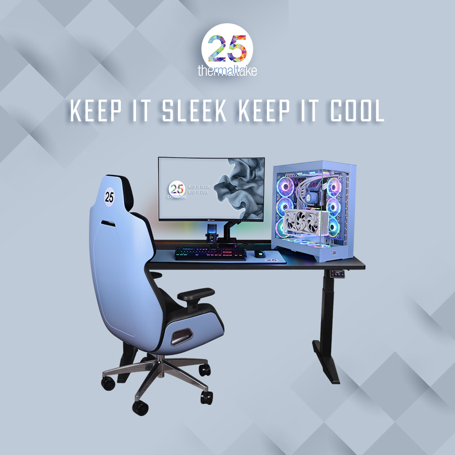 Thermaltake Debuts Its 25th Anniversary Hydrangea Blue Collection at CES 2024