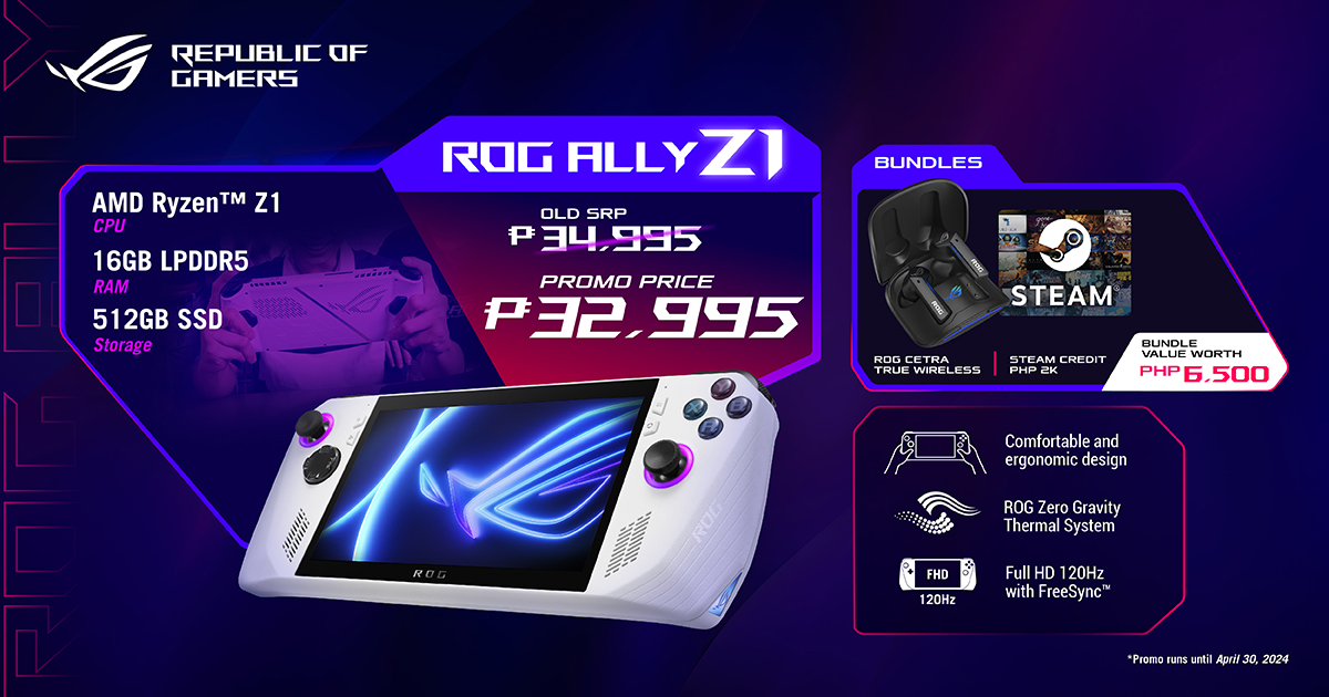 PROMO ALERT: Get PHP 6,500+ in Bundles and PHP 2,000 OffYour New ROG Ally Z1