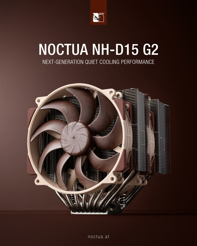 Noctua releases its NH-D15 G2 next-gen flagship model CPU cooler and NF-A14x25r G2 fans