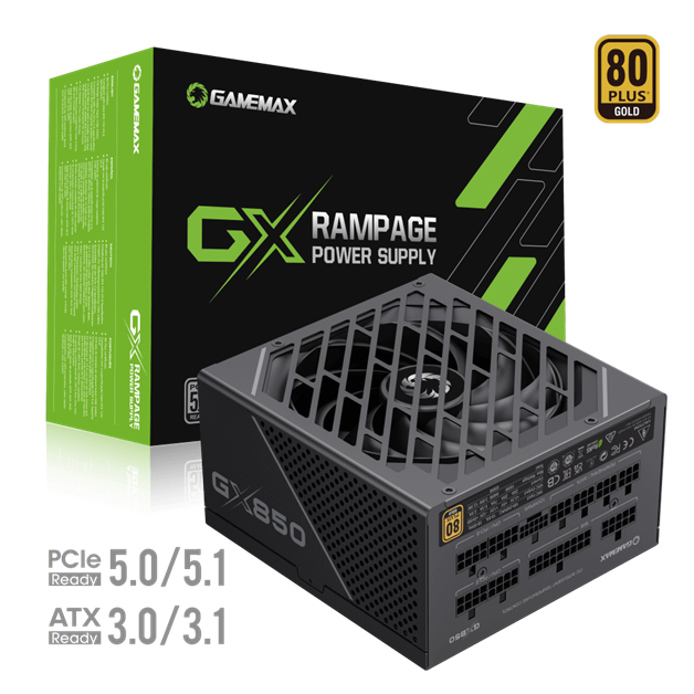 GameMax Introduces GX-850 PRO ATX 3.1 PCIE 5.1 PSU in Black and White Colors