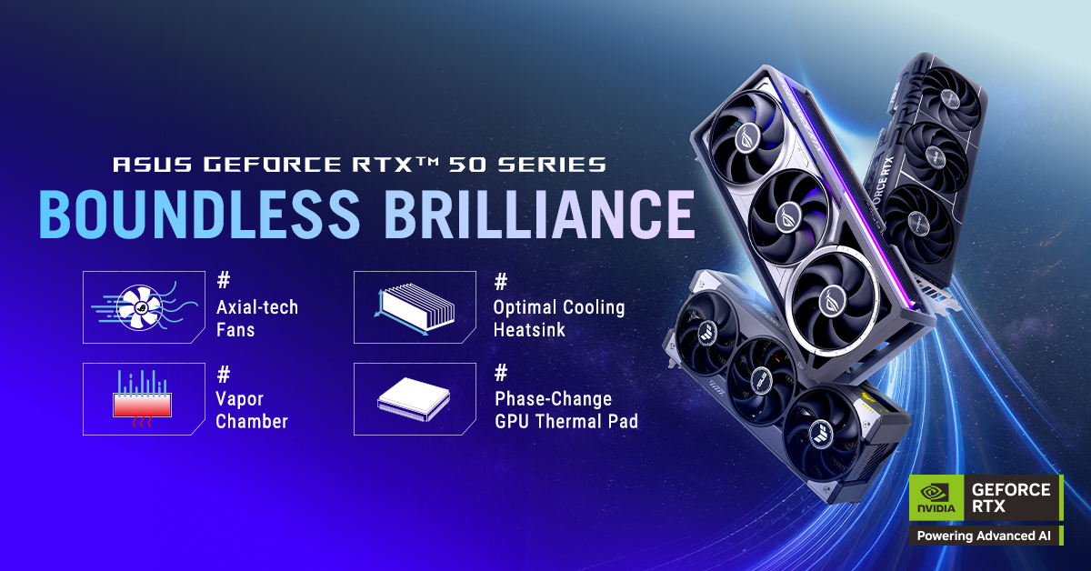 ASUS Announces NVIDIA GeForce RTX 50 Series Graphics Cards