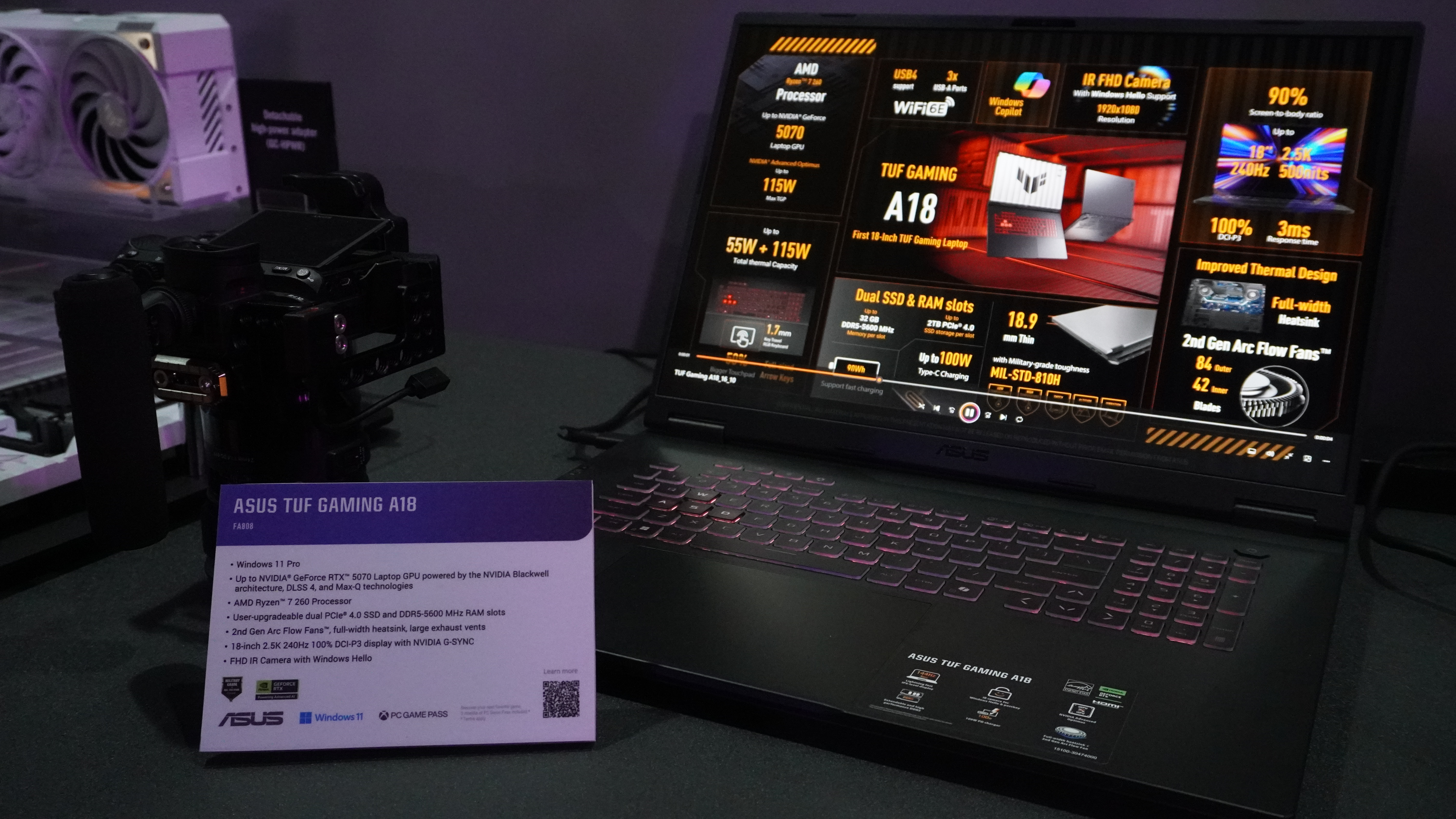 ASUS TUF Gaming A18 Unleashed: Bigger, Faster, Cooler with RTX 5070 and Ryzen 7 8845HS Muscle