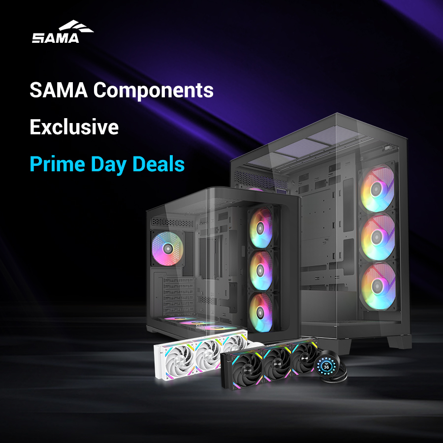 SAMA Launches Exclusive Amazon Prime Day Deals on Flagship PC Cases and AIO Cooler Lineup