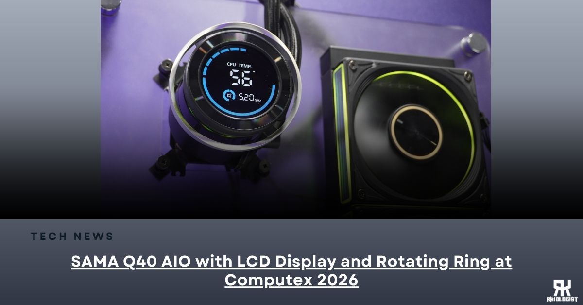 SAMA Q40 AIO with LCD Display and Rotating Ring at Computex 2026