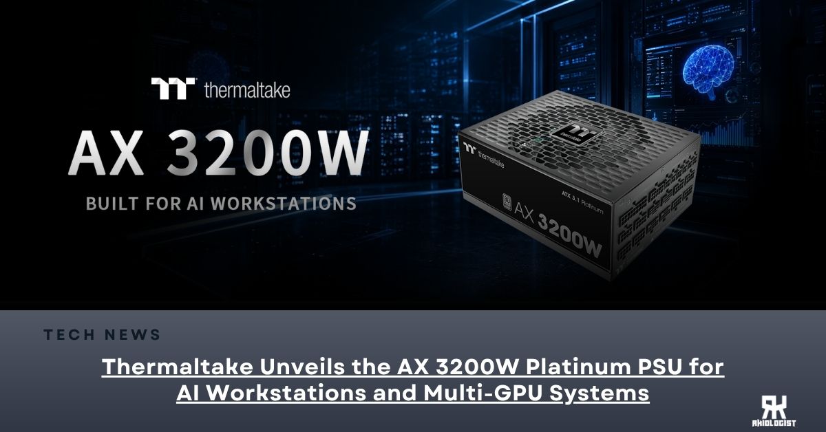 Thermaltake Unveils the AX 3200W Platinum PSU for AI Workstations and Multi-GPU Systems